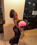 Casual Knitted Lace Slim Fit Strapless Mermaid See Through Dress For Women