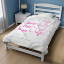 Velveteen Plush Blanket - Faith Love and Hope Design